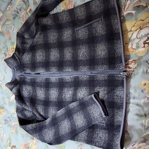 Eddie Bauer plaid fleece jacket